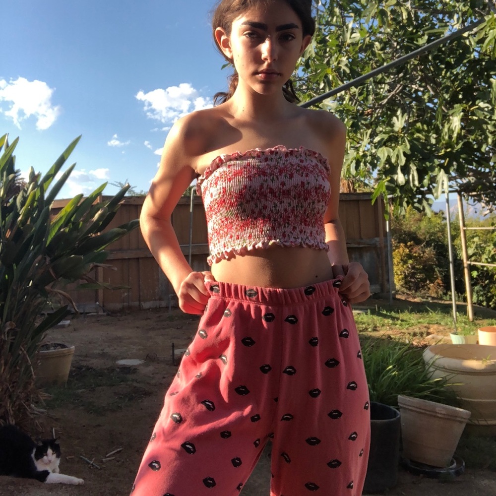 floral tube top